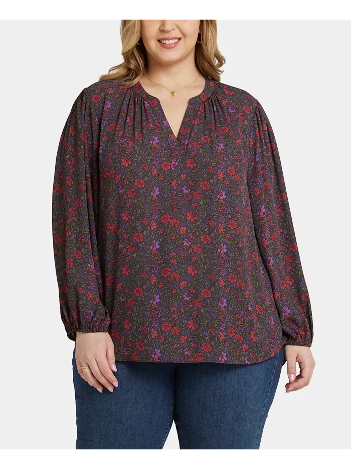 Блуза с пышными рукавами Plus Size Popover NYDJ — изображение 1 из 3