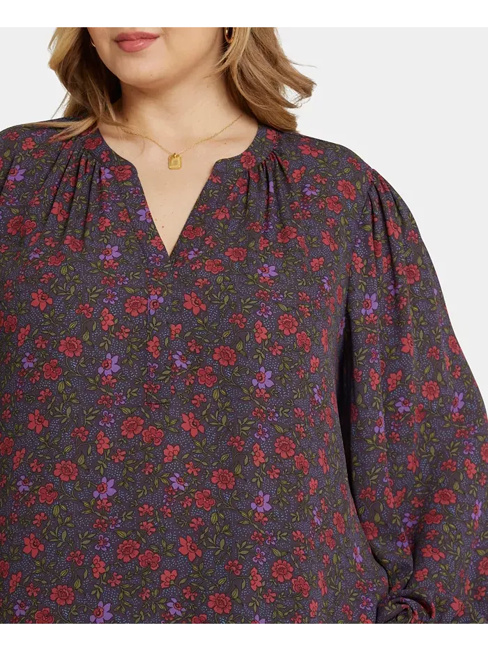 Блуза с пышными рукавами Plus Size Popover NYDJ — изображение 2 из 3
