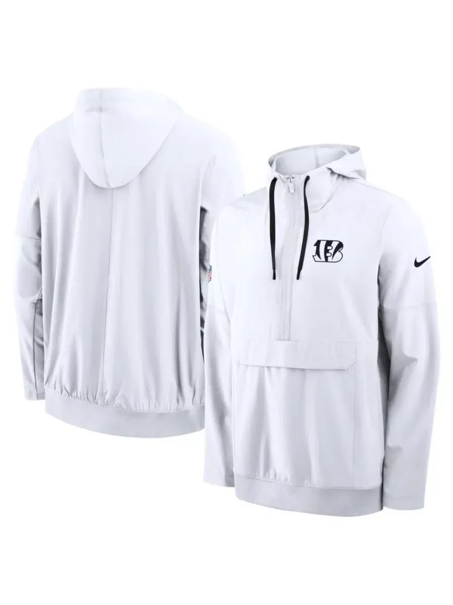 Ветрозащитная куртка-анорак с полузамком, модель Alt Anorak Nike — изображение 1 из 3, белый черный