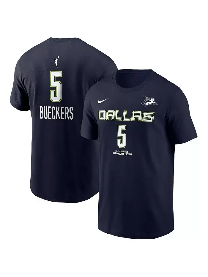 Мужская футболка "Paige Bueckers Navy Dallas Wings 2025 WNBA Draft Explorer Edition" с именем и — изображение 1 из 3