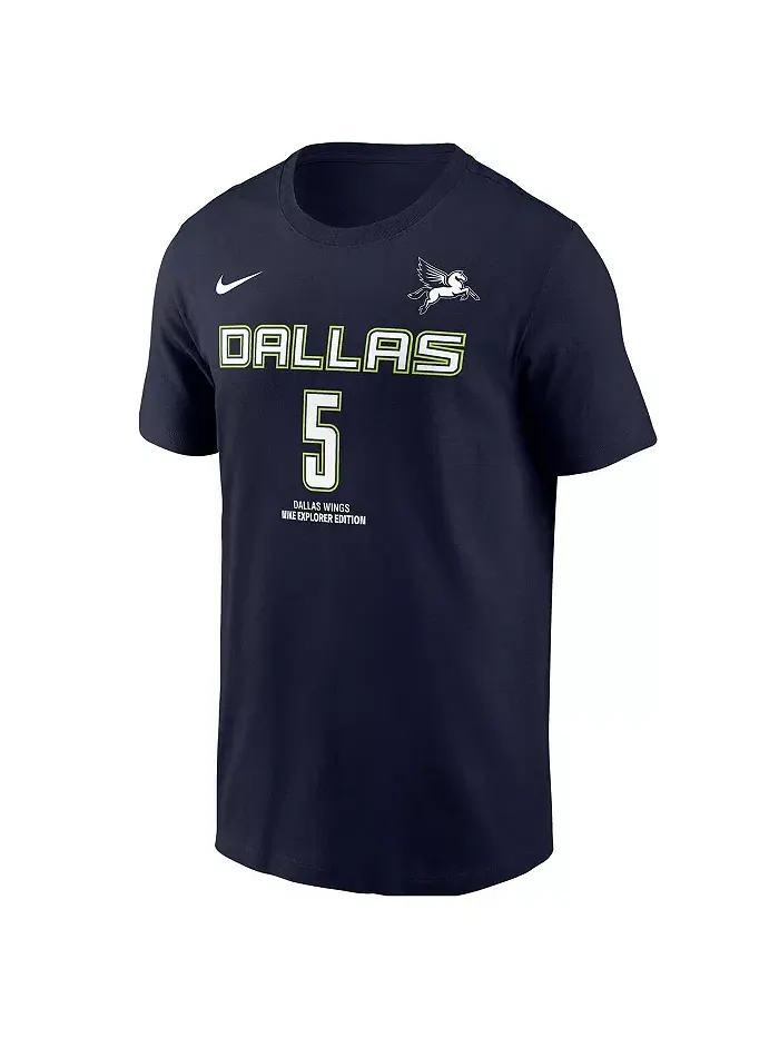Мужская футболка "Paige Bueckers Navy Dallas Wings 2025 WNBA Draft Explorer Edition" с именем и — изображение 2 из 3