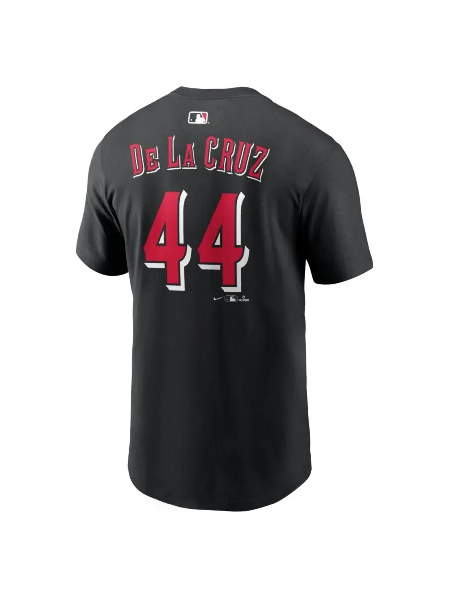 Футболка с игроком Элли Де Ла Крус Black Cincinnati Reds Nike — изображение 3 из 3, черный