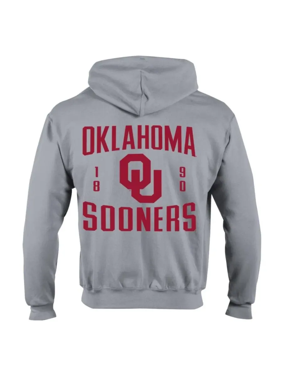 Худи на молнии с капюшоном Oklahoma Sooners Varsity Power blend Champion — изображение 2 из 3, серый