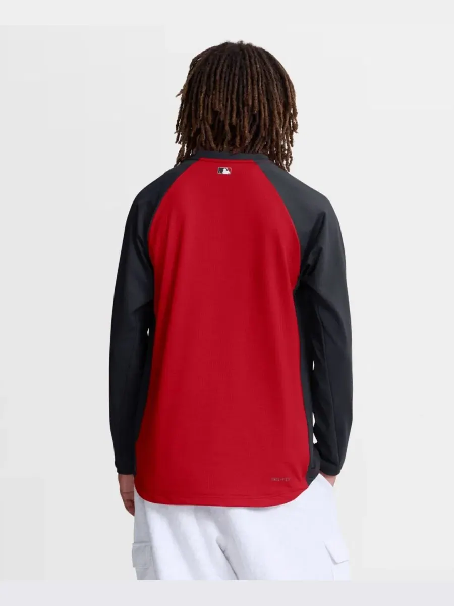 Свитшот с регланом Dri-FIT Nike Cleveland Guardians — изображение 2 из 5, красный