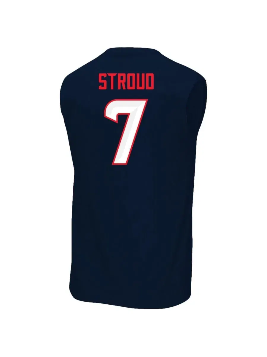Мужская майка-безрукавка Fanatics C.J. Stroud Big & Tall Muscle Tank Top — изображение 2 из 3, темно-синий