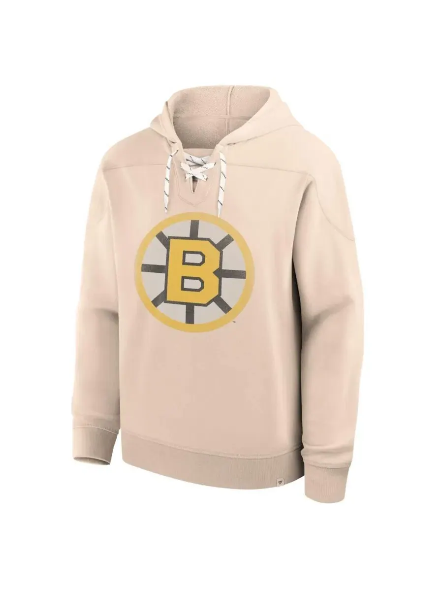 Худи винтажное с принтом Boston Bruins Vintage Fanatics — изображение 2 из 3, бежевый