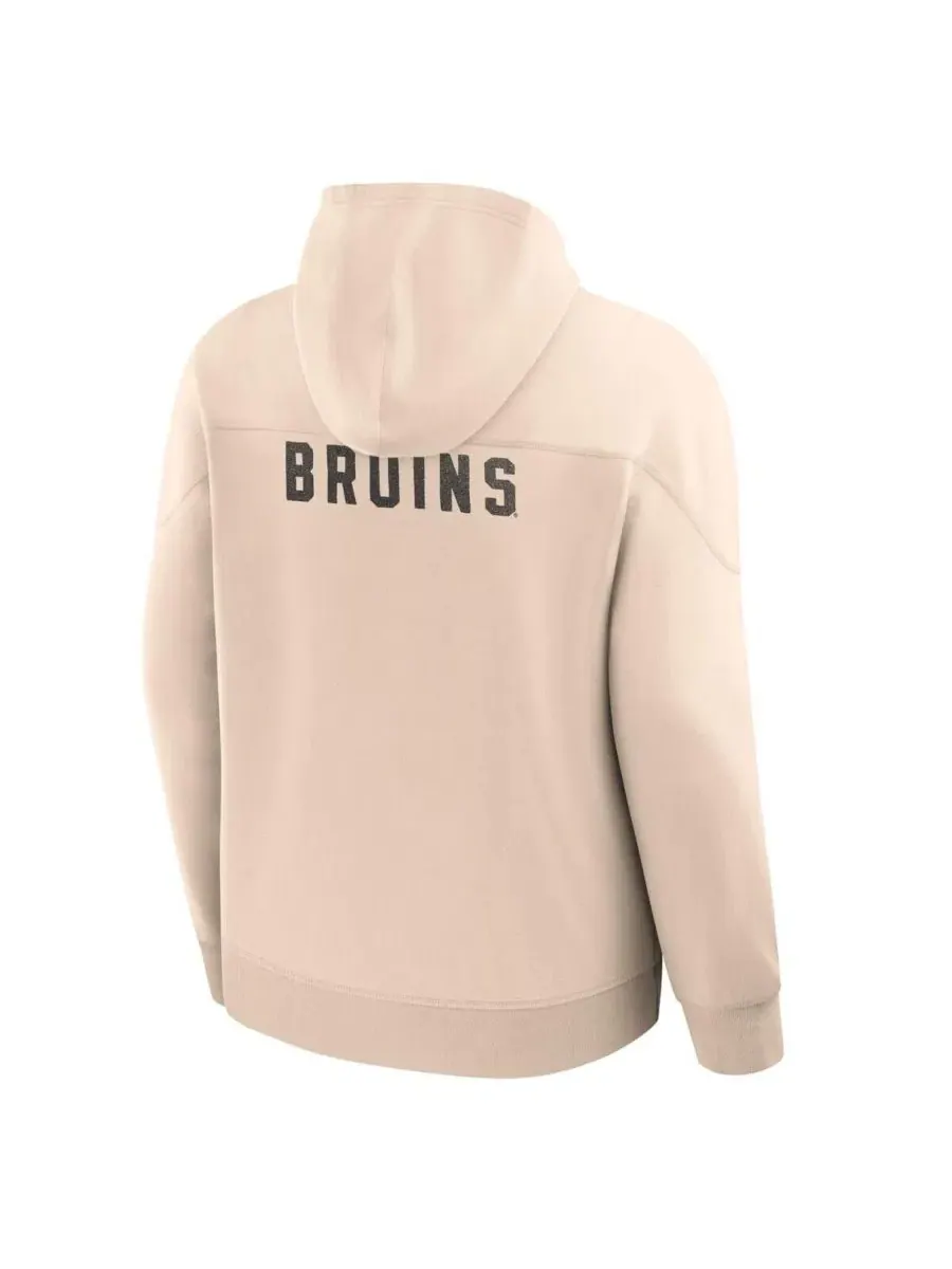 Худи винтажное с принтом Boston Bruins Vintage Fanatics — изображение 3 из 3, бежевый