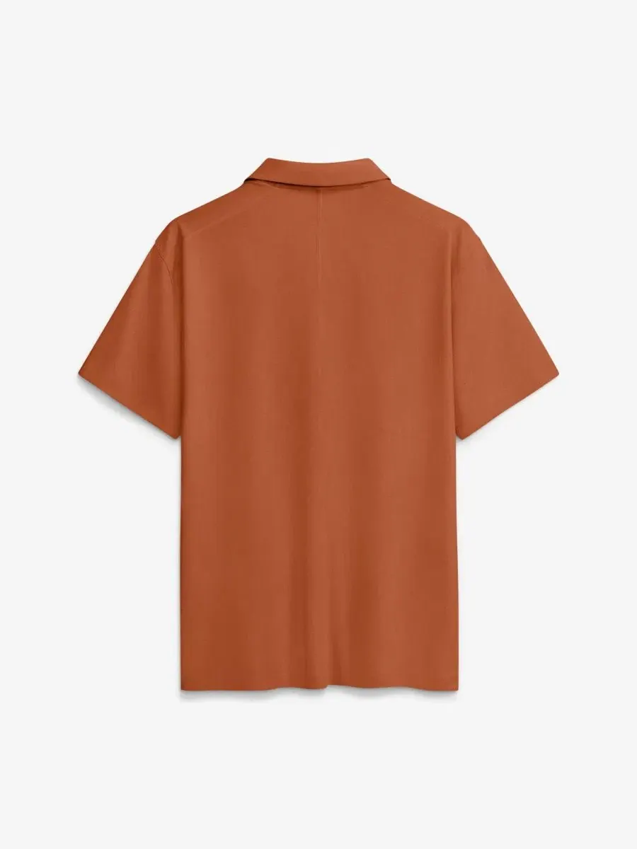 Поло Nike с технологией Dri-FIT, с вышитым логотипом команды — изображение 4 из 4, оранжевый