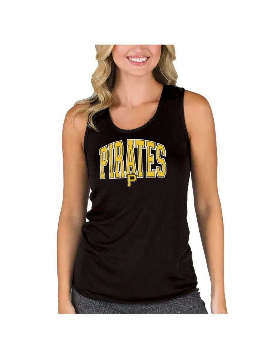 Топ-майка без рукавов с принтом Pittsburgh Pirates Marathon Racerback Concepts Sport — изображение 1 из 1, черный