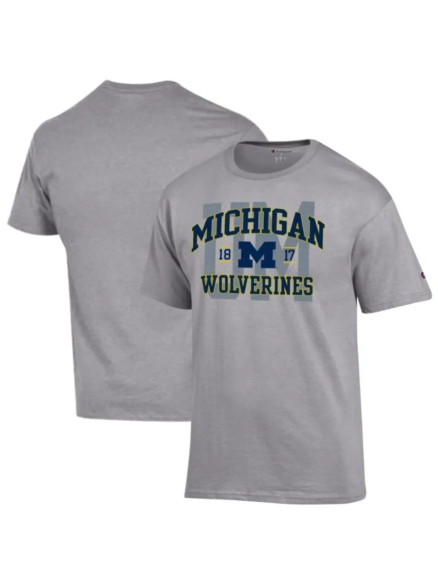 Футболка с длинным рукавом Michigan Wolverines Varsity Champion — изображение 1 из 3, серый