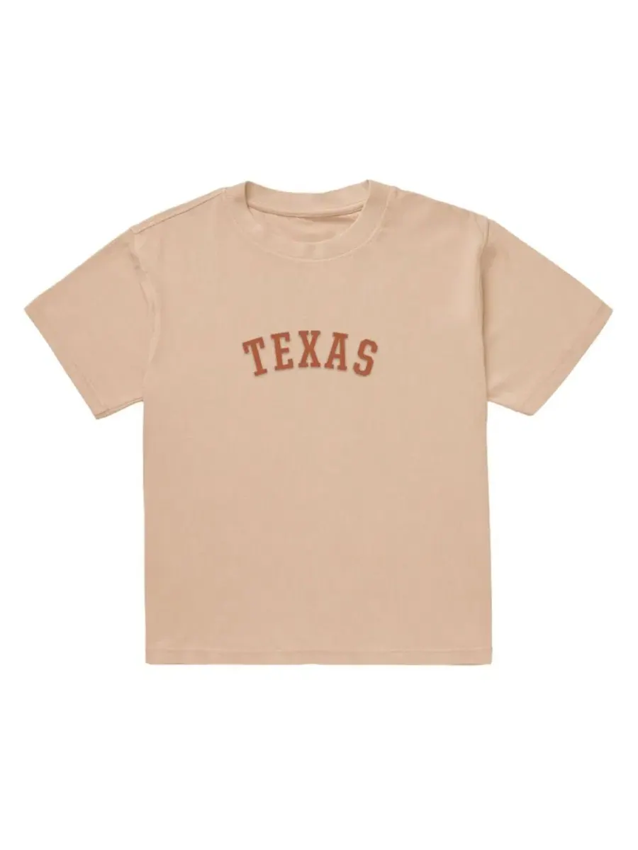 Футболка с вышивкой Texas Longhorns Upside Down Uscape Apparel — изображение 2 из 2, бежевый
