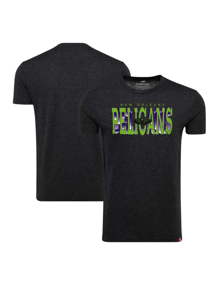 Футболка с принтом New Orleans Pelicans City Edition Sportiqe — черный