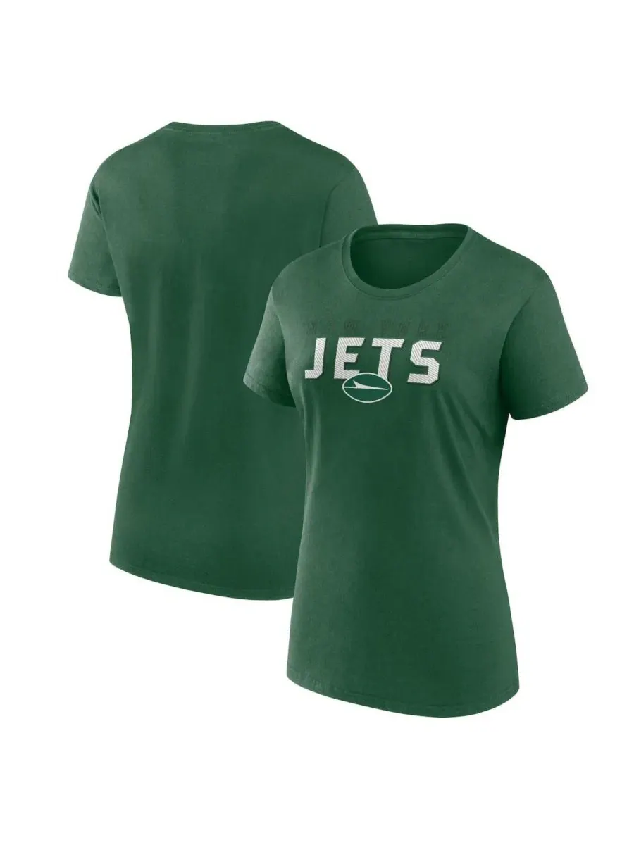 Футболка с принтом New York Jets Lean Logo Athletic — изображение 1 из 3, зеленый