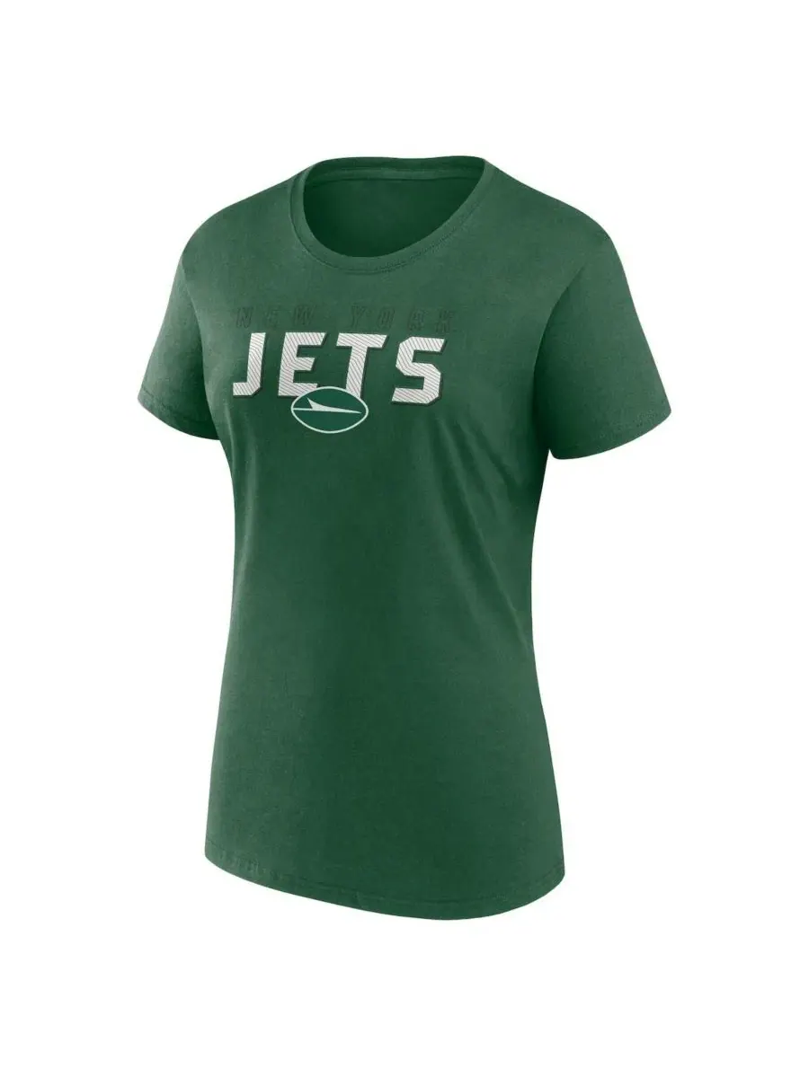 Футболка с принтом New York Jets Lean Logo Athletic — изображение 2 из 3, зеленый
