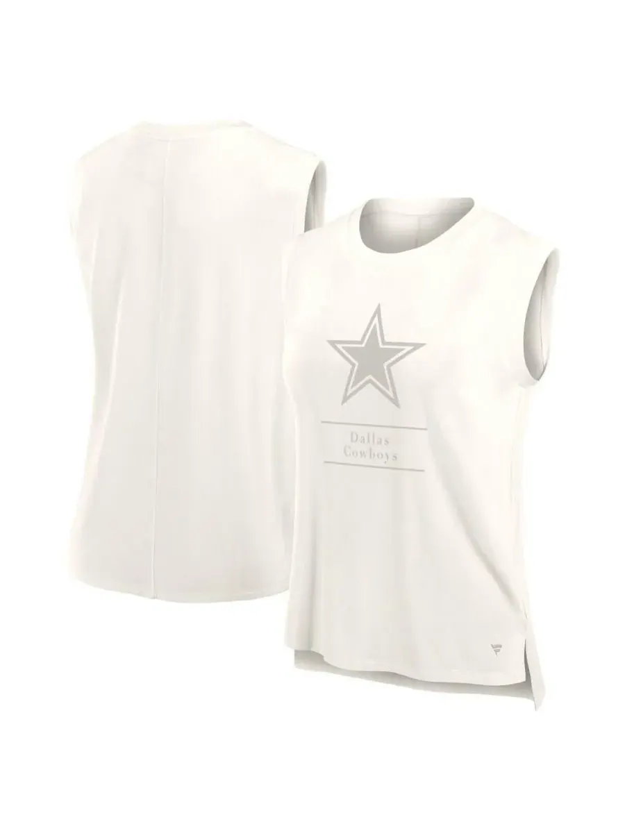 Fanatics Женская кремовая майка Dallas Cowboys Studio Embrace — изображение 1 из 3, бежевый