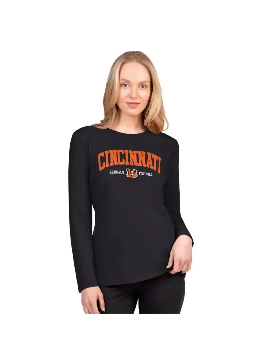 G-III 4Her by Carl Banks Женская черная футболка с длинным рукавом "Cincinnati Bengals Best Play" — изображение 1 из 2