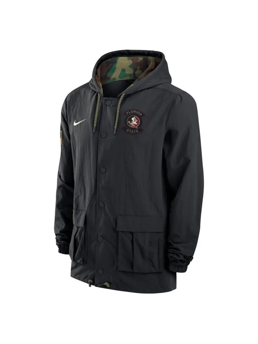 Nike Мужская черная куртка Florida State Seminoles 2025 NCAA в честь Дня благодарения — изображение 3 из 3, черный
