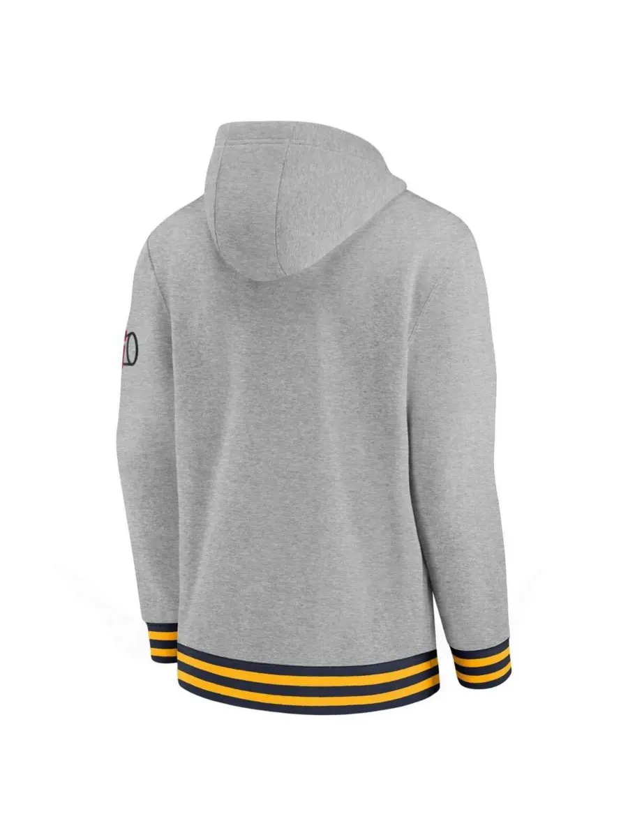 Nike Мужская толстовка с капюшоном West Virginia Mountaineers Legacy Retro серого цвета — изображение 3 из 3, серый