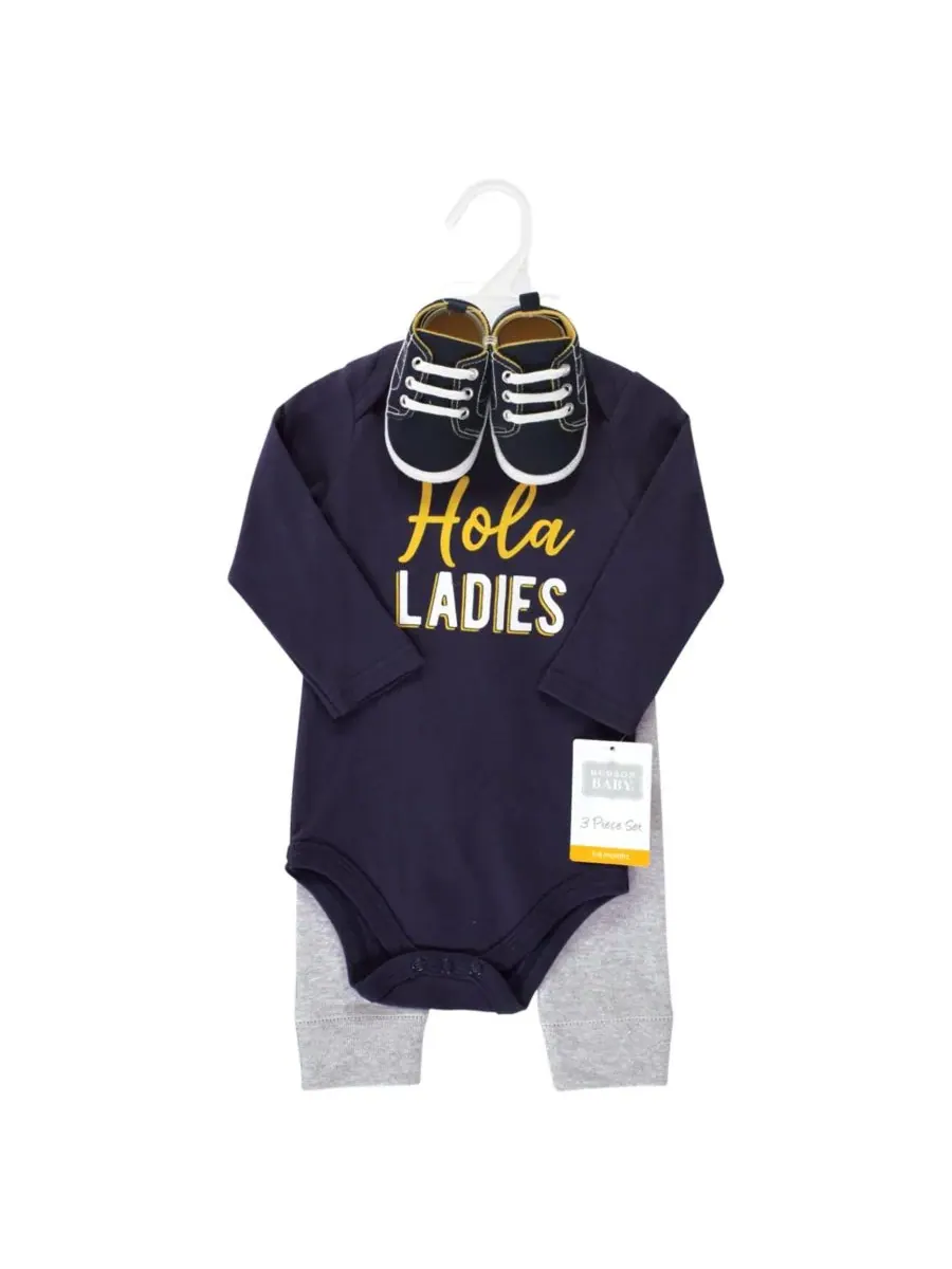 Комплект из трех предметов: боди с длинными рукавами, брюки и обувь Hudson Baby, Hola Ladies Long — изображение 2 из 5
