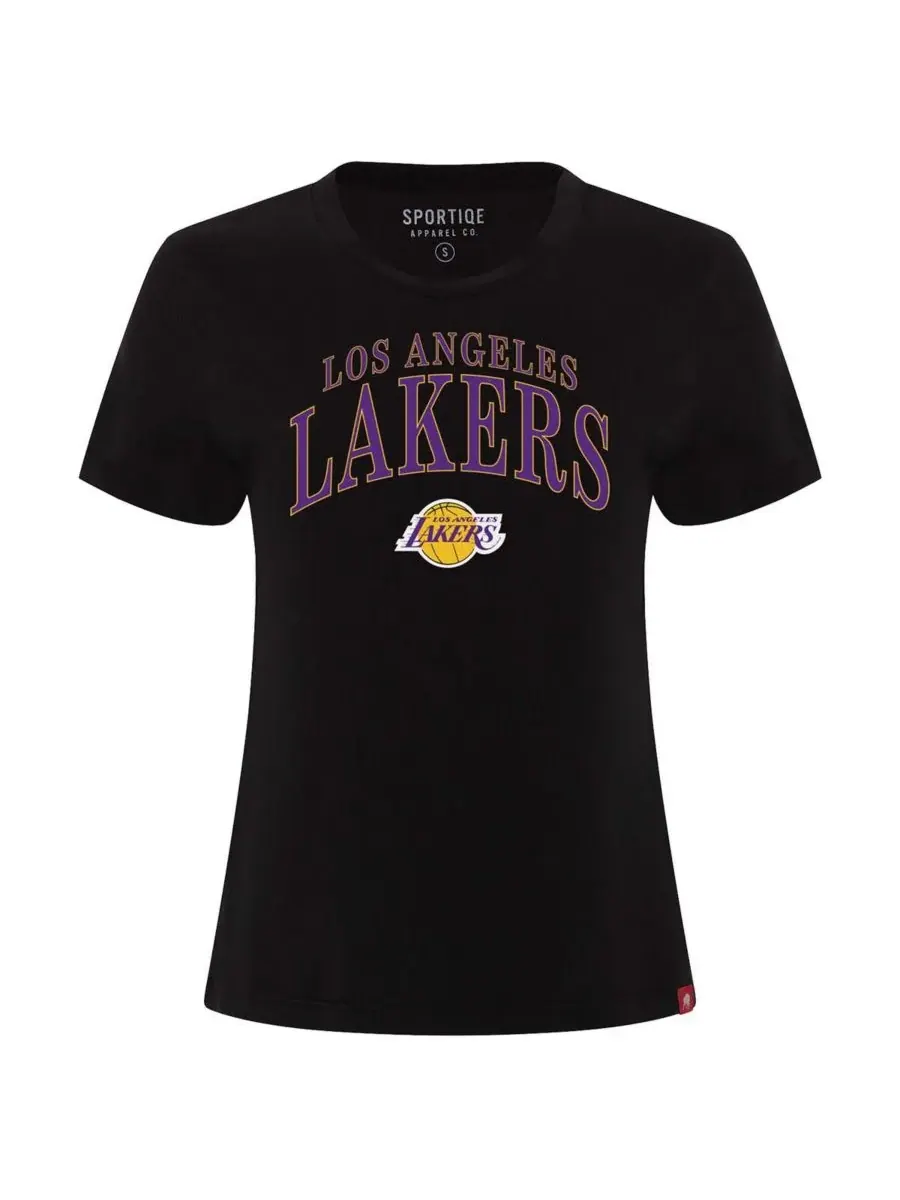 Sportiqe Женская черная футболка Los Angeles Lakers Arcadia Boxy — изображение 2 из 3, черный