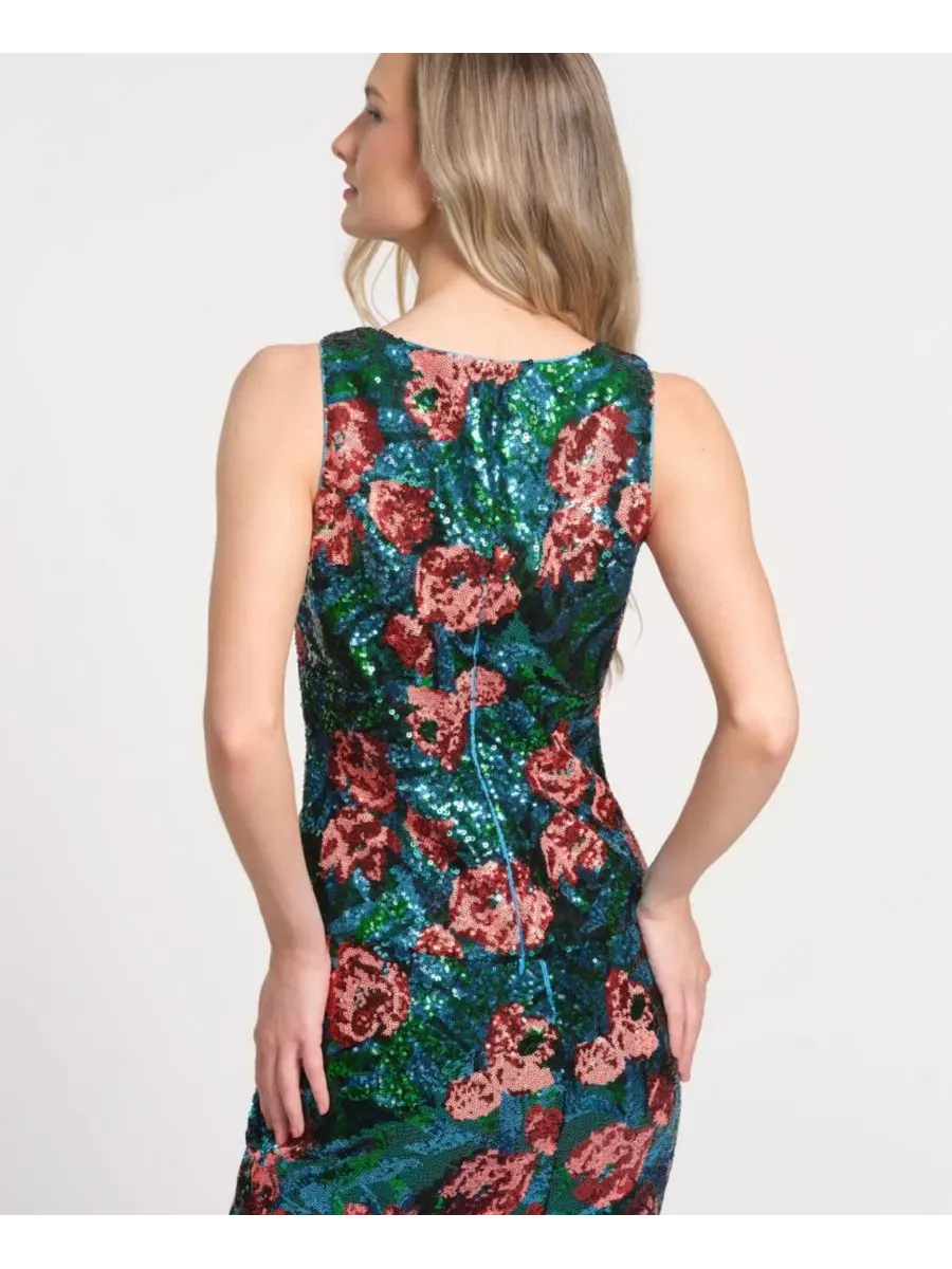 Топ с блестками и цветочной окантовкой Isaac Mizrahi, Poppy Sequin — изображение 4 из 4