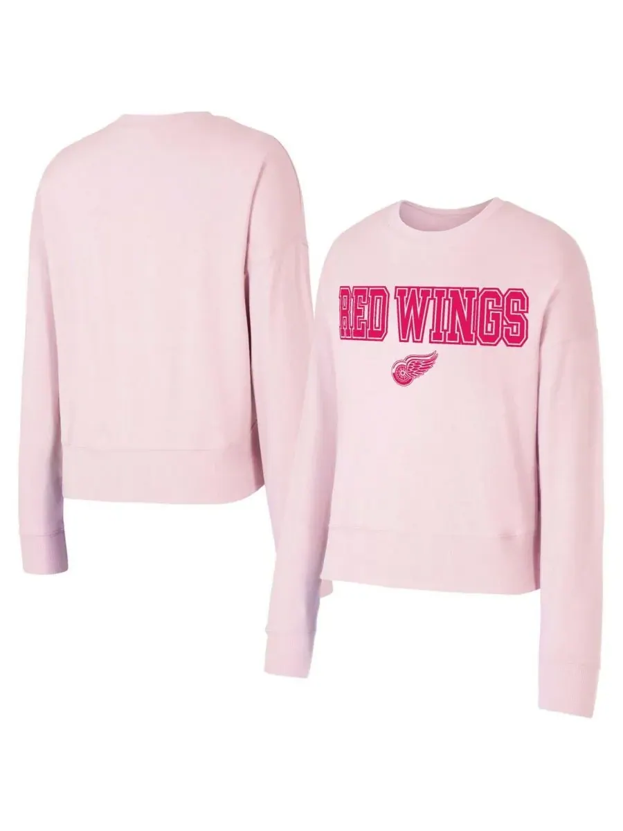 Concepts Sport Женская розовая толстовка Detroit Red Wings из смесовой ткани в тон — изображение 1 из 3, розовый