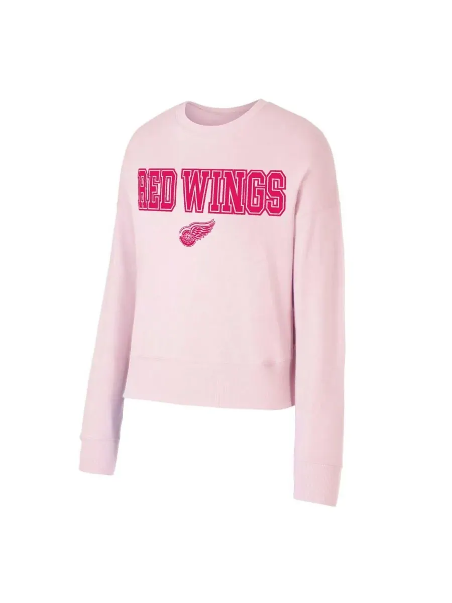 Concepts Sport Женская розовая толстовка Detroit Red Wings из смесовой ткани в тон — изображение 3 из 3, розовый