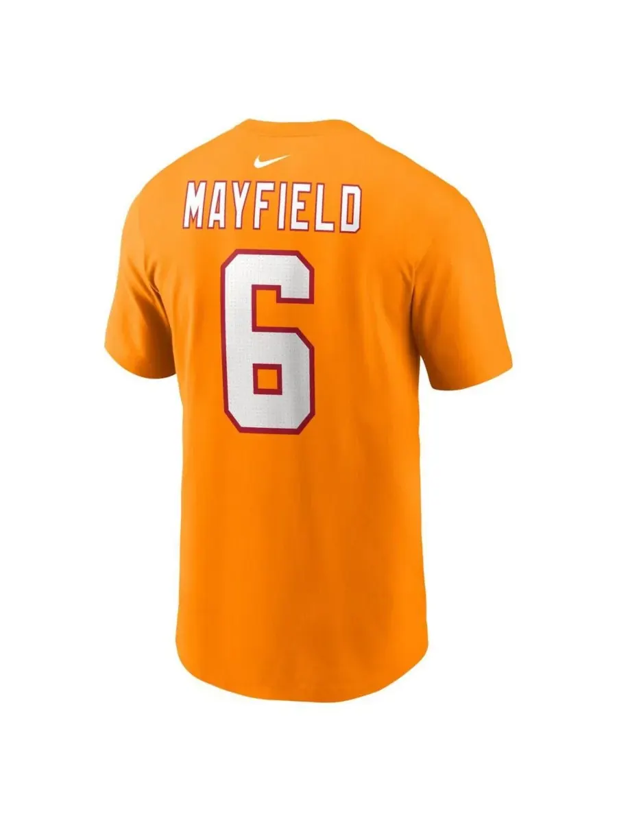 Nike Мужская футболка Baker Mayfield Orange с именем и номером игрока команды Tampa Bay Buccaneers — изображение 2 из 2