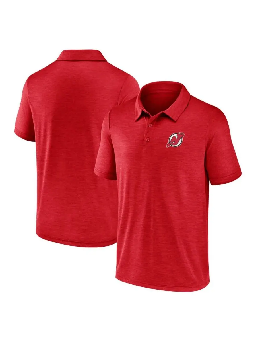 Logo Athletic Мужская красная поло-рубашка New Jersey Devils Unstoppable — изображение 1 из 3, красный