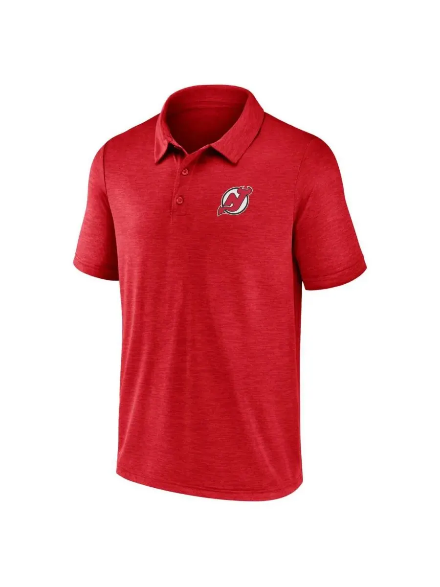 Logo Athletic Мужская красная поло-рубашка New Jersey Devils Unstoppable — изображение 2 из 3, красный