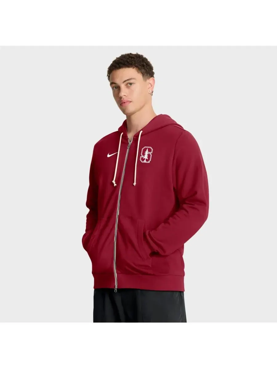 Мужская толстовка на молнии Cardinal Stanford Cardinal 2025 Sideline Standard Issue Dri-FIT Nike — изображение 1 из 3
