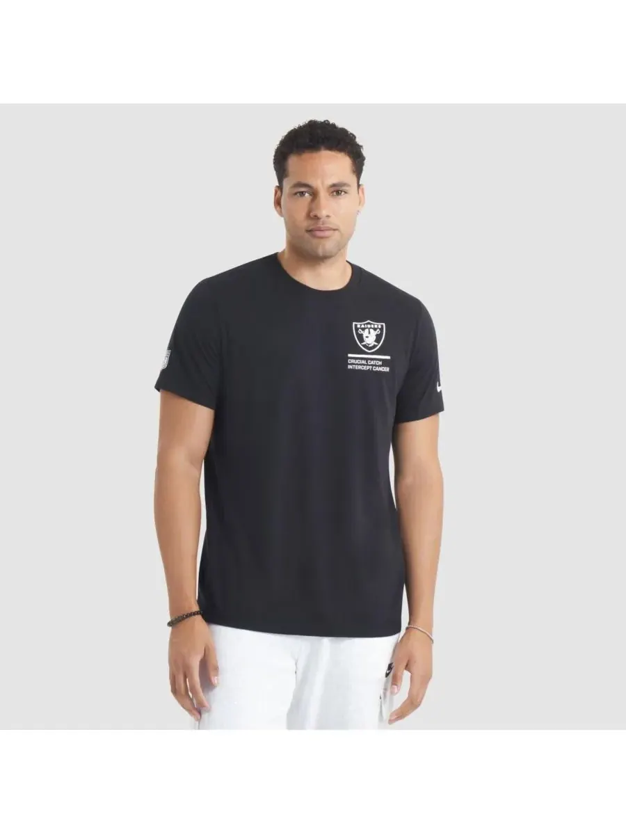 Nike Мужская черная футболка Las Vegas Raiders 2025 NFL Crucial Catch Tri-Blend Dri-FIT — изображение 1 из 5, черный