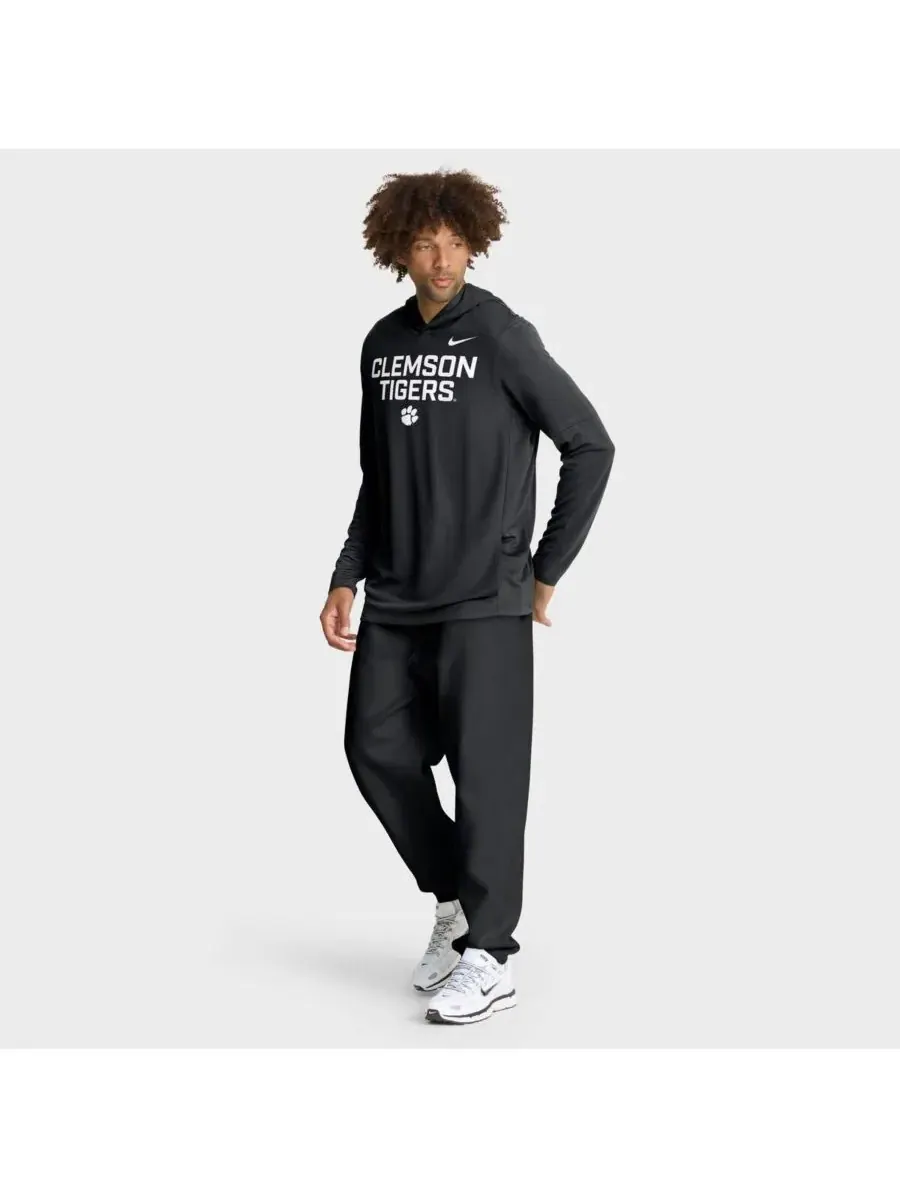 Nike Мужская черная толстовка с длинным рукавом Clemson Tigers 2025 Sideline Performance — изображение 4 из 5, черный