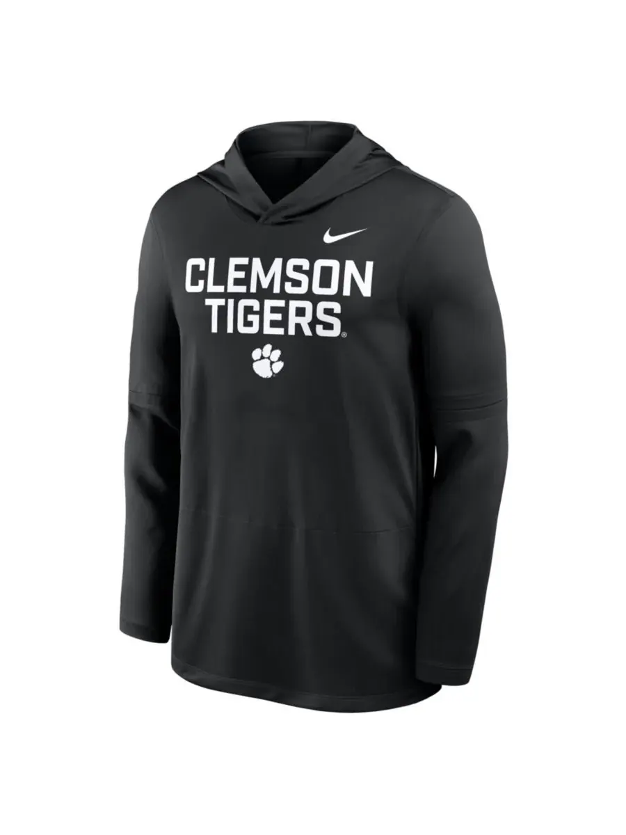 Nike Мужская черная толстовка с длинным рукавом Clemson Tigers 2025 Sideline Performance — изображение 5 из 5, черный