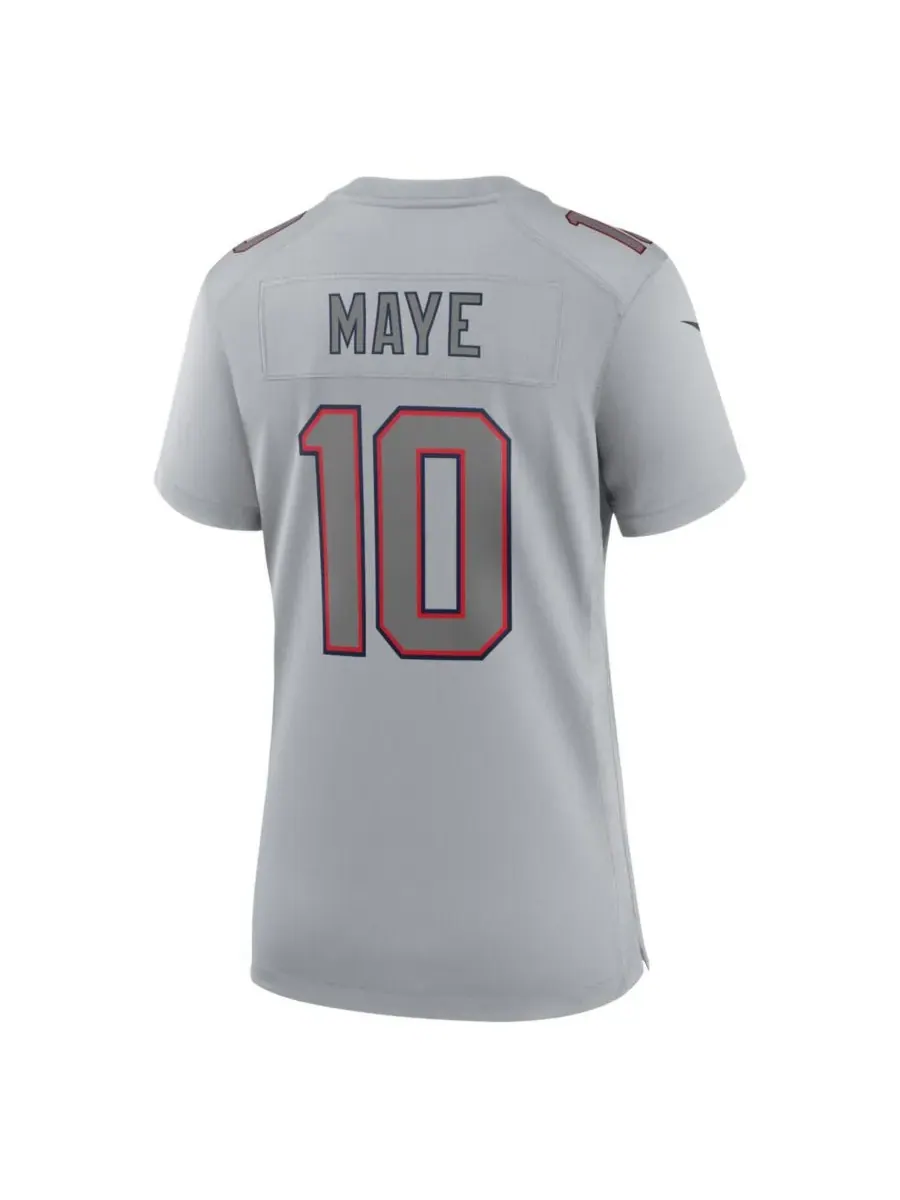 Nike Женская серебристая игровая футболка Drake Maye New England Patriots Super Bowl LX с нашивкой — изображение 3 из 3