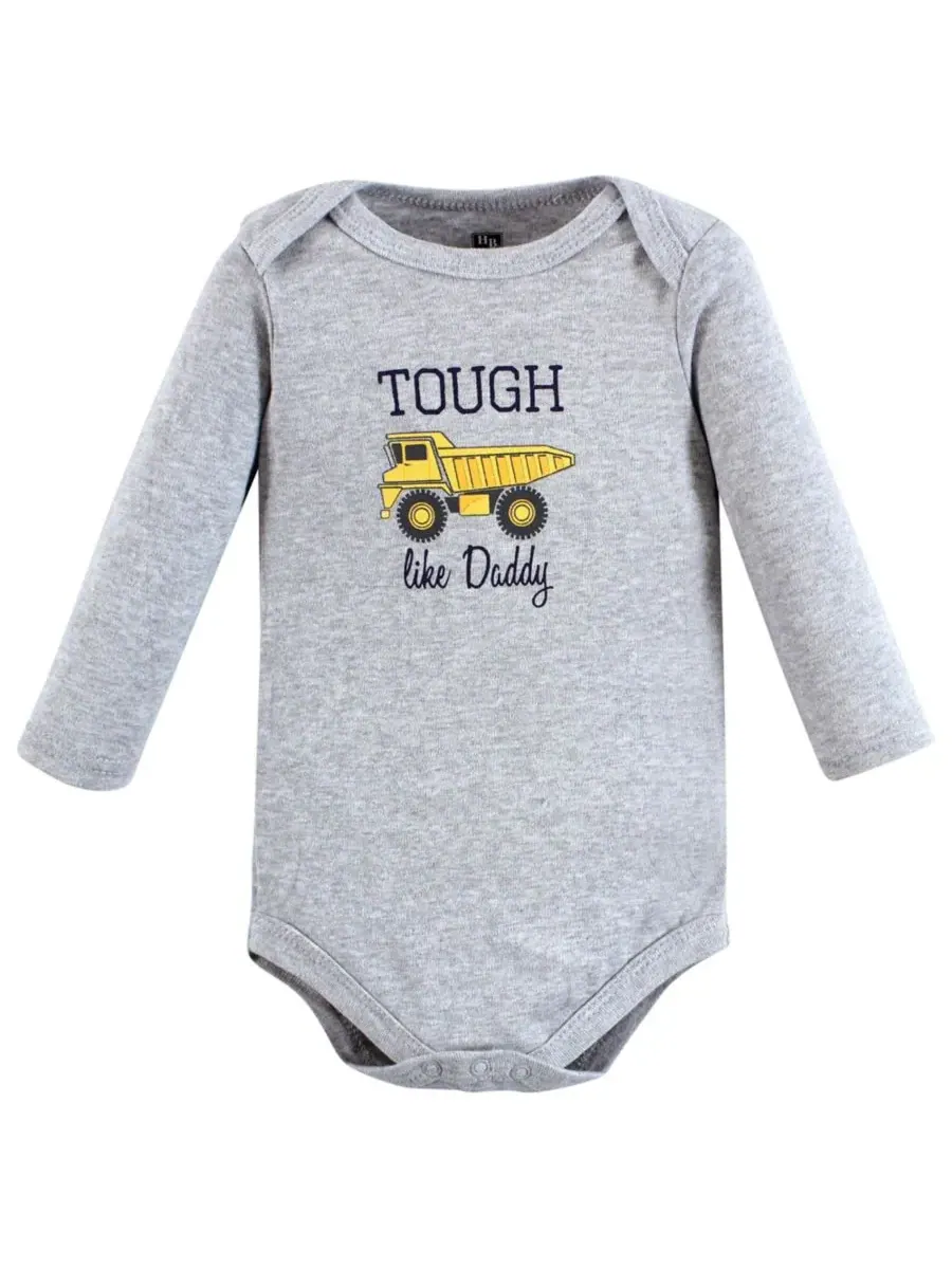 Комплект из 5 мягких хлопковых боди с длинными рукавами Hudson Baby, Construction — изображение 3 из 3
