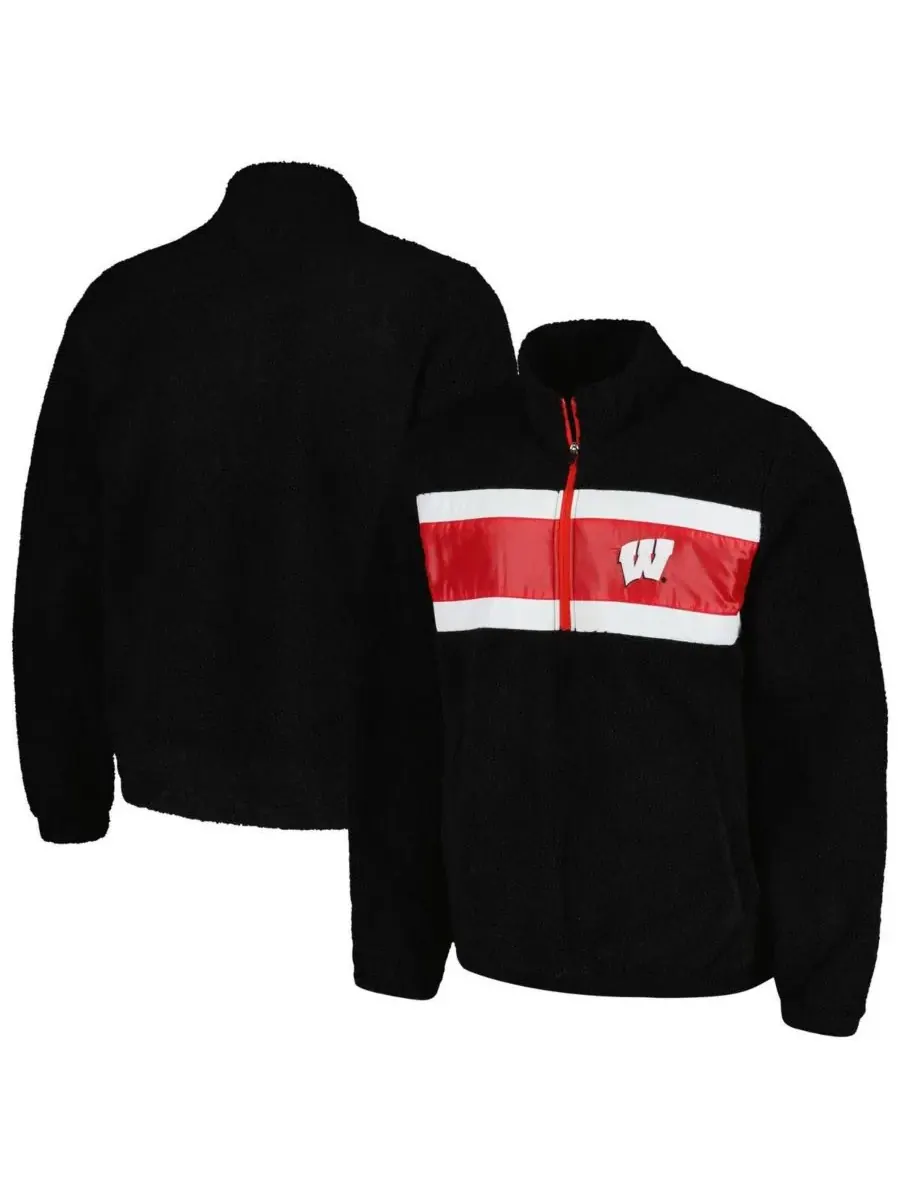 G-III Sports by Carl Banks Мужская черная футболка Wisconsin Badgers Pinch Runner с половинной — черный