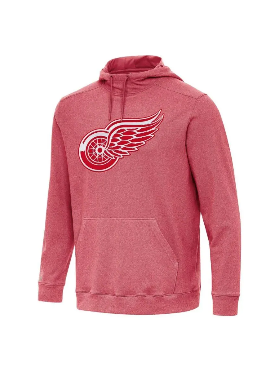 Antigua Мужская толстовка с капюшоном Detroit Red Wings Cloud цвета меланж (красный меланж) — изображение 1 из 1
