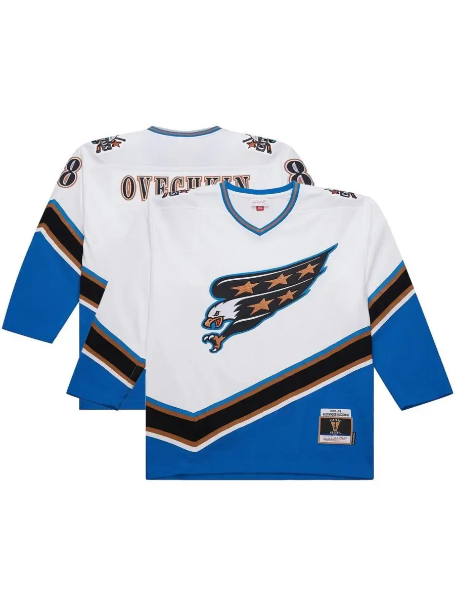 Mitchell & Ness Мужская белая майка Александра Овечкина "Вашингтон Кэпиталз" большого размера — изображение 1 из 1, белый