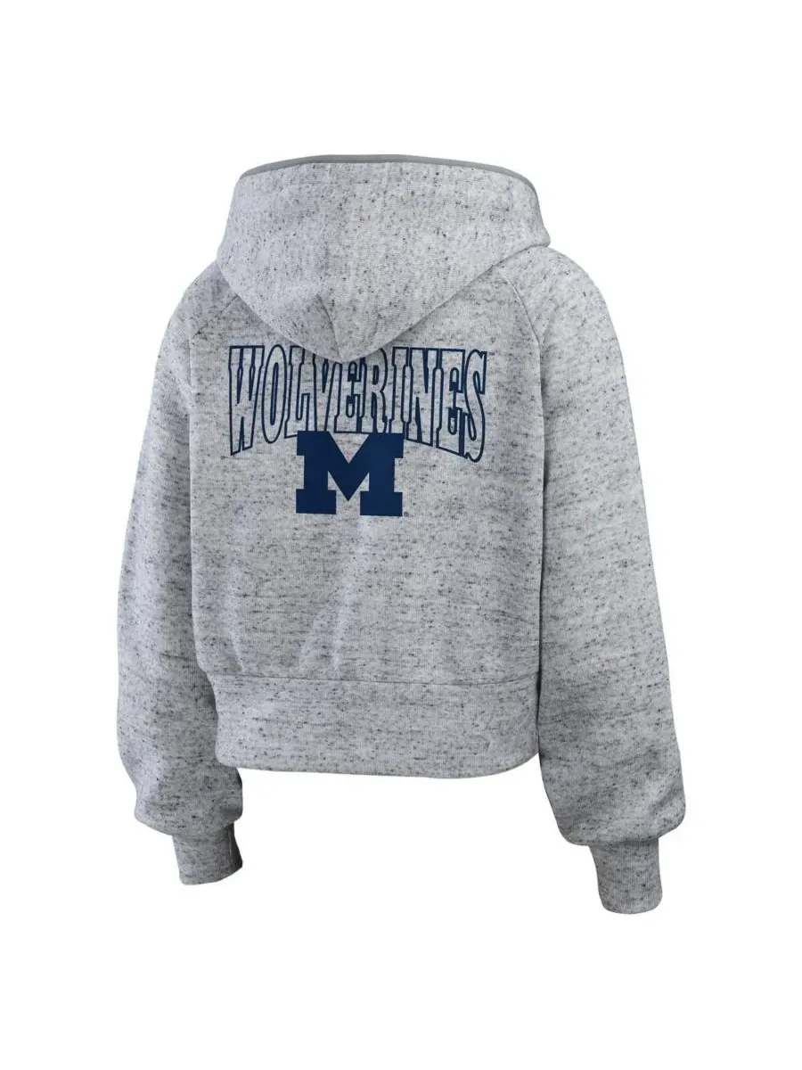 WEAR by Erin Andrews Женская толстовка на молнии с рукавами реглан и принтом "Michigan Wolverines" — изображение 3 из 5