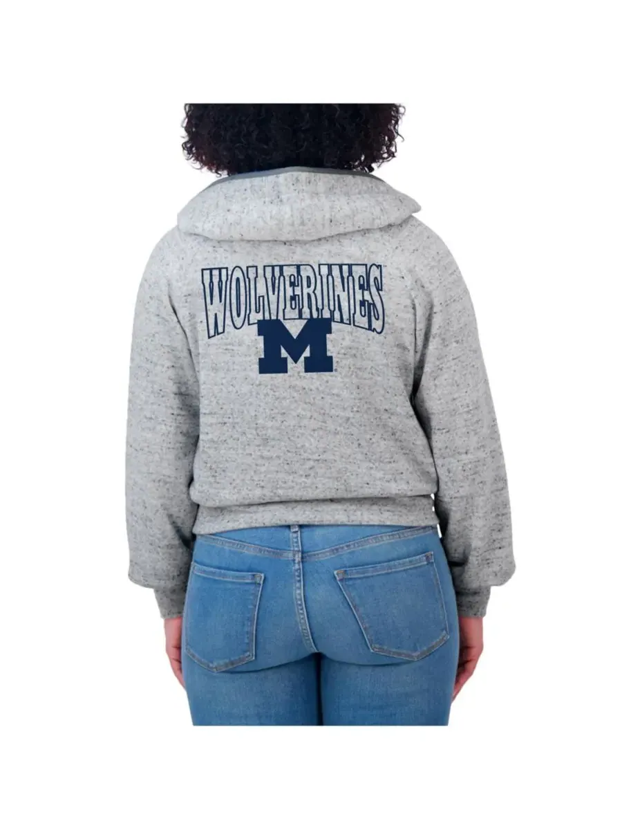WEAR by Erin Andrews Женская толстовка на молнии с рукавами реглан и принтом "Michigan Wolverines" — изображение 5 из 5