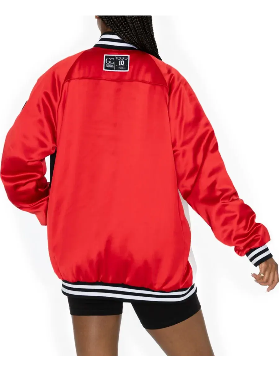 Gameday Couture Женская алая/черная куртка-бомбер San Francisco 49ers Oversized Hot Shot Rhinestone — изображение 5 из 5