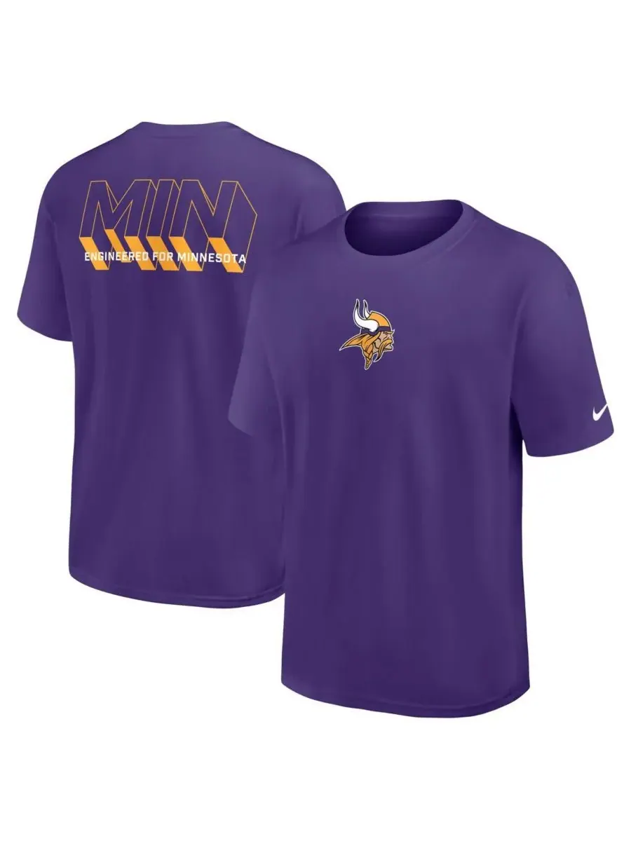 Nike Мужская фиолетовая футболка Minnesota Vikings Dominate the Game Essential Max90 — изображение 1 из 3, фиолетовый