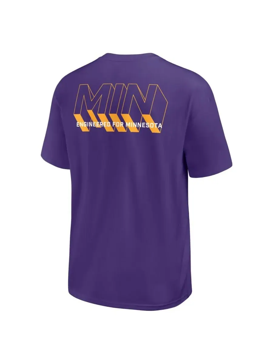 Nike Мужская фиолетовая футболка Minnesota Vikings Dominate the Game Essential Max90 — изображение 3 из 3, фиолетовый