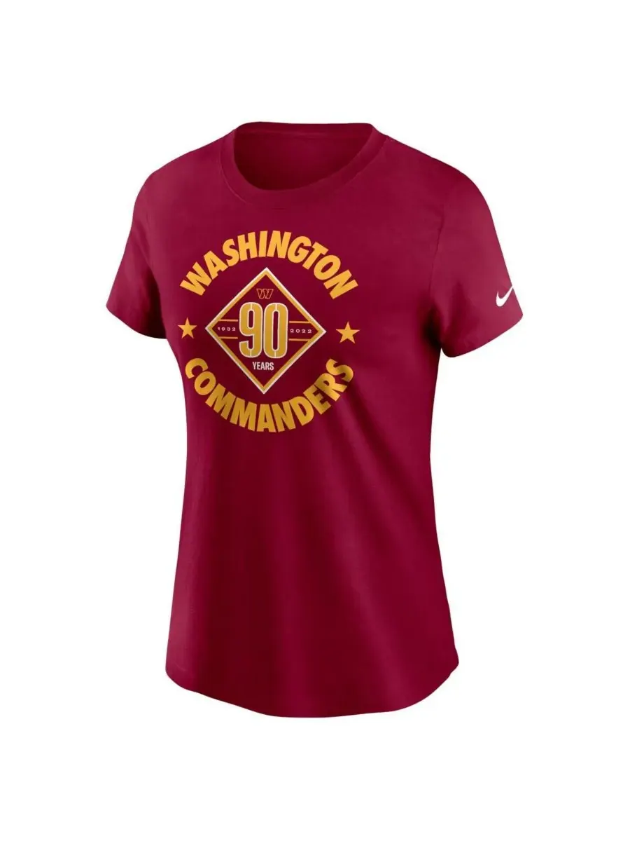 Nike Женская футболка бордового цвета, посвященная 90-летию команды Washington Commanders — изображение 3 из 3, бордовый