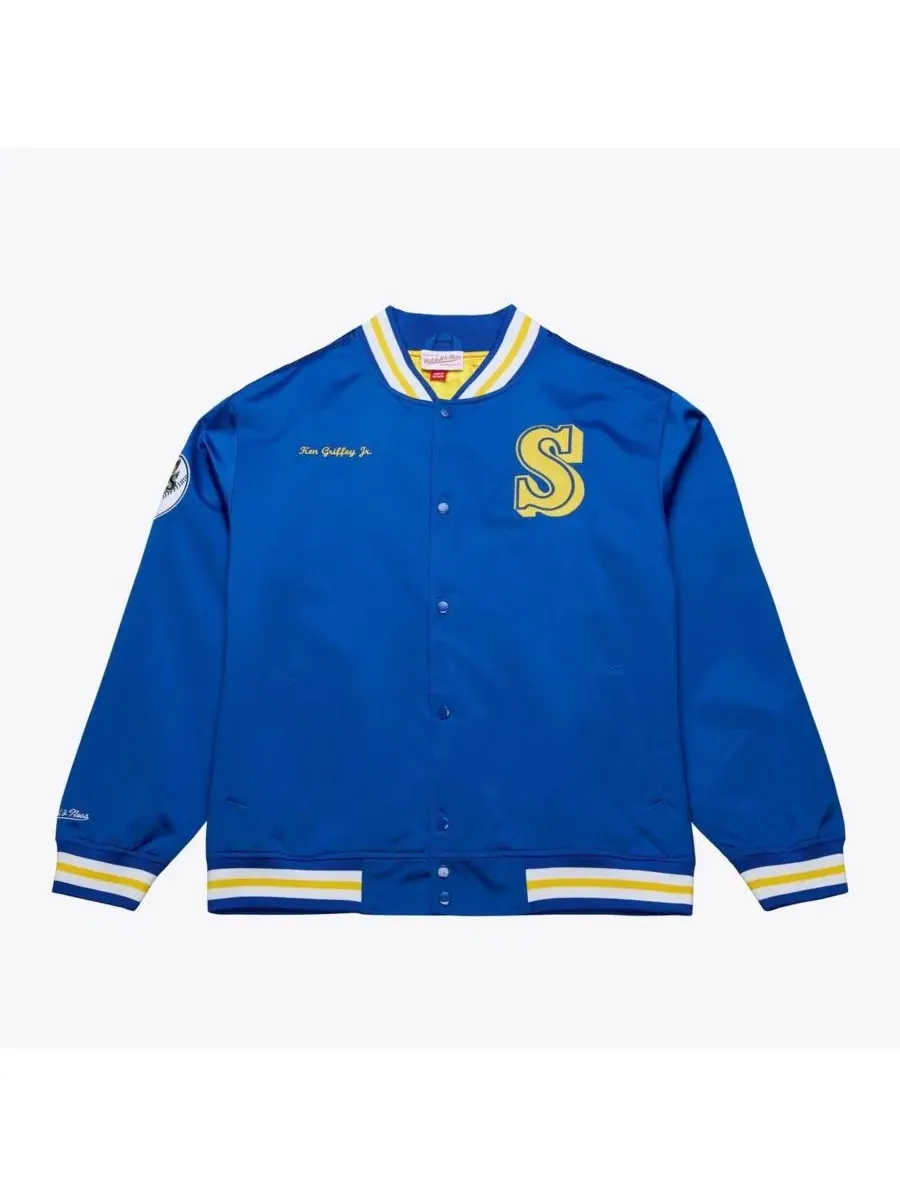 Мужская легкая атласная куртка Ken Griffey Jr. Royal Seattle Mariners Legends Collection с — изображение 1 из 5, королевский