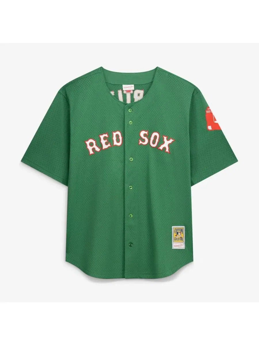 Мужская тренировочная футболка David Ortiz Kelly Green Boston Red Sox Big & Tall Cooperstown — изображение 1 из 4, зеленый