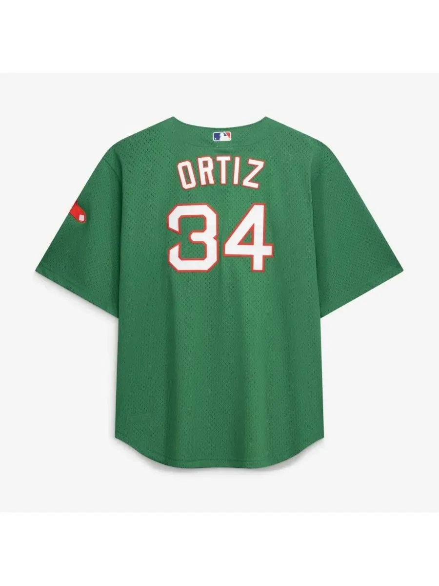 Мужская тренировочная футболка David Ortiz Kelly Green Boston Red Sox Big & Tall Cooperstown — изображение 2 из 4, зеленый