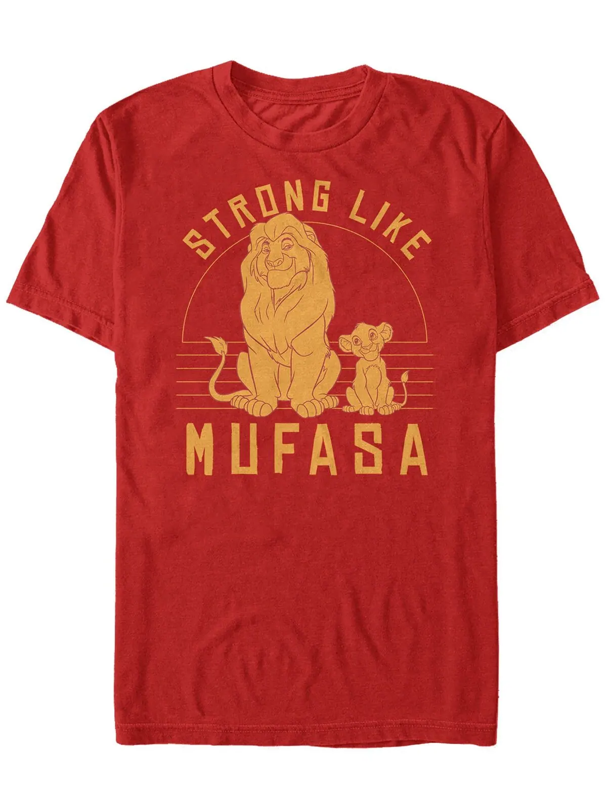 Мужская футболка с коротким рукавом disney the lion king be strong like mufasa Fifth Sun — изображение 1 из 1, красный