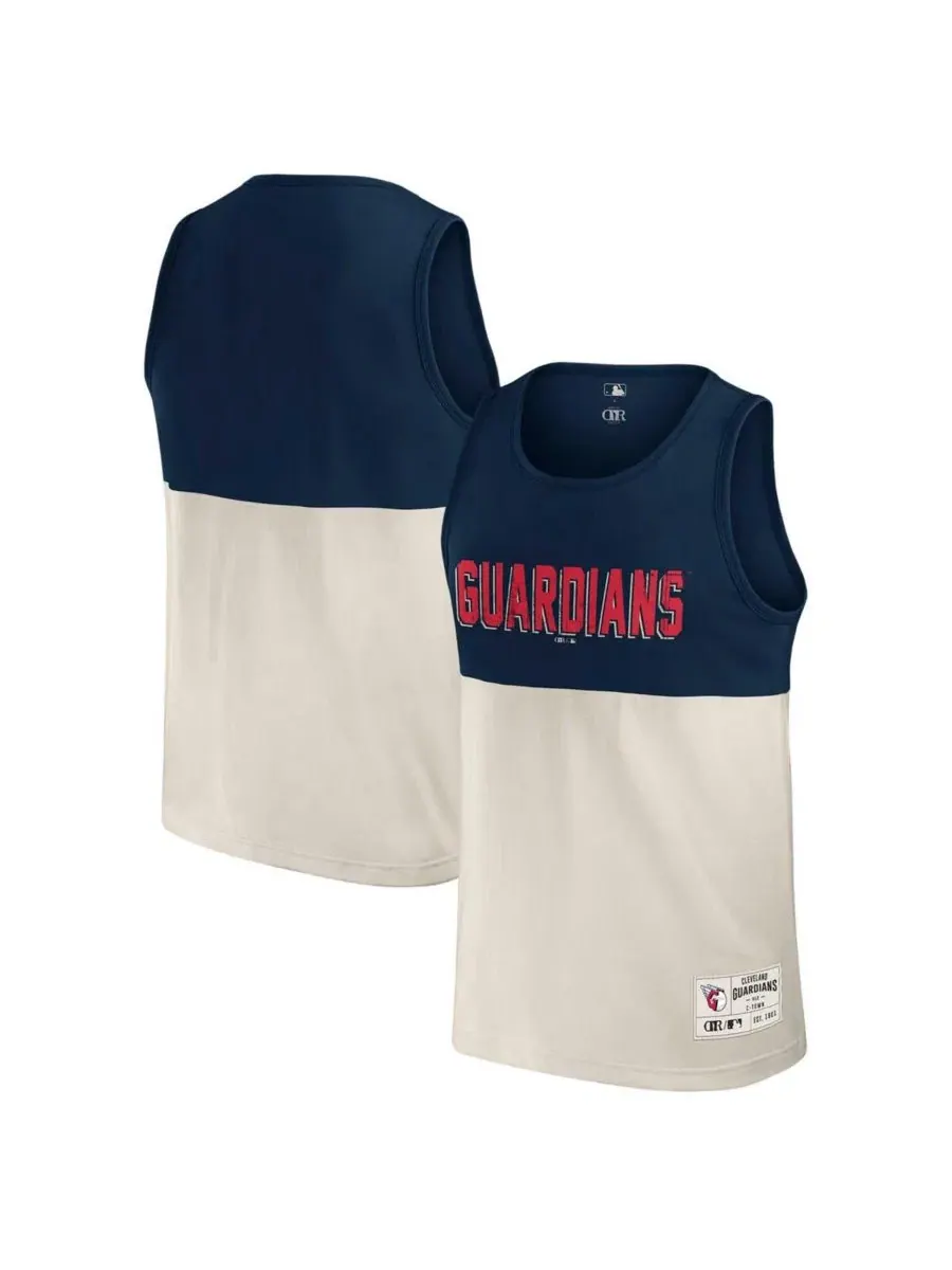 Мужская майка Darius Rucker Collection Cleveland Guardians Color Block темно-синего цвета Fanatics — изображение 1 из 3